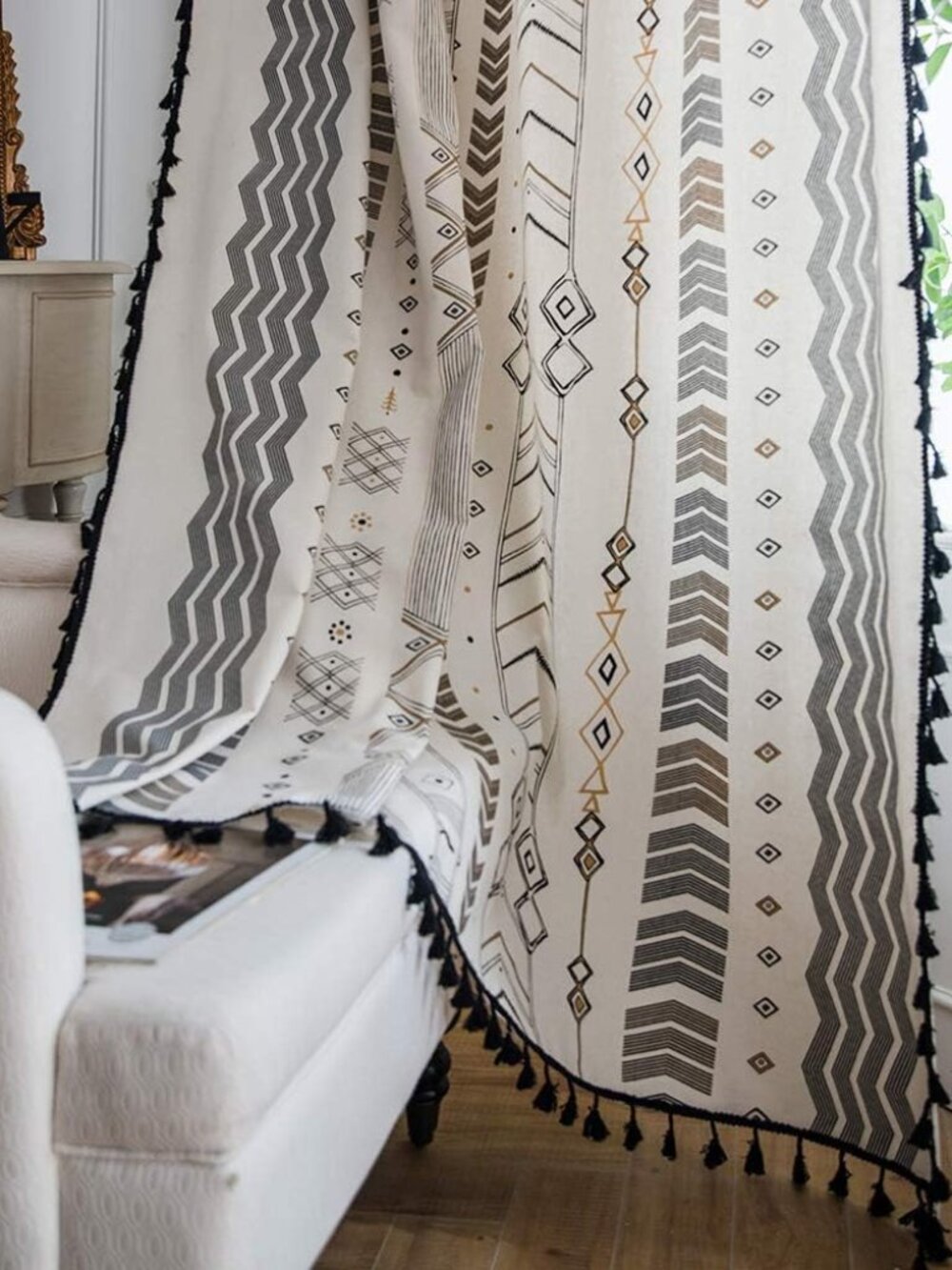 Boho Curtains 2 Panels 84 Inches Long Patterned Western Azetc Boho Chic Decor Se